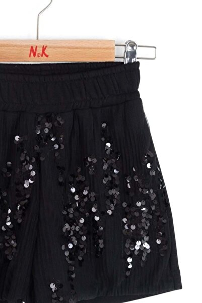 NK Girl's Fancy Shorts 4-8 Years Old Black