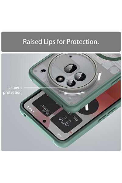 SKYDDAR INNOVATION Θήκη για το τηλέφωνο (3a) Pro, HaloFrost MagSafe II, Ανθεκτική στους κραδασμούς, σετ αυτοκόλλητων, Πράσινη