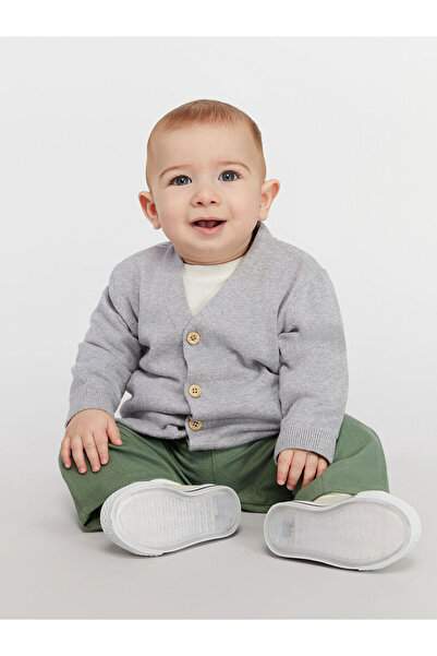 LC Waikiki Peak New Season V-Neck Baby Boy Knitwear Cardigan