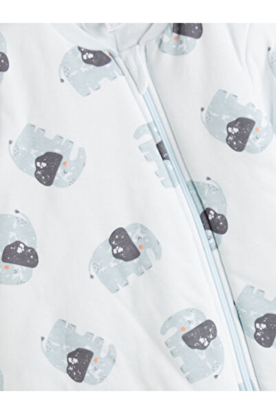 LC Waikiki Mavi Baskılı Erkek Bebek Uyku Tulumu