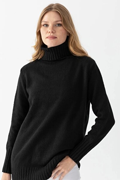 Noi Belis Βασικό πλεκτό πουλόβερ με ζιβάγκο μεσαίου μήκους AW25KZ0048