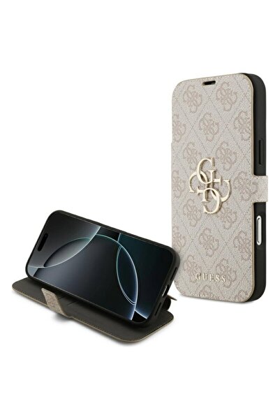 Guess Carcasă de telefon Book 4G cu logo metalic pentru iPhone 17 Pro Max