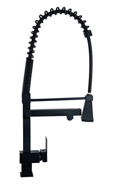 Trendy's Επαγγελματική βρύση κουζίνας, ορθογώνια ματ μαύρη σχεδίαση