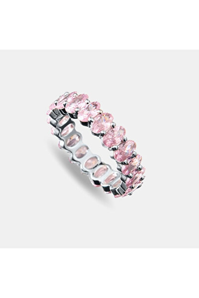 HAVANA JEWELLERY Inel PINK ODESSA din Argint 925 placat cu Rodiu si Cristale Swarovski