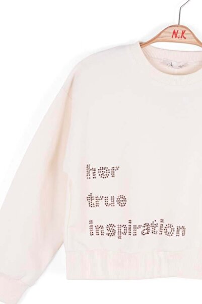 NK Girl's True Sweatshirt 8-14 Years Old Cream