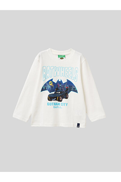 Benetton Φούτερ Batmobile για αγόρια 1-6 ετών Λευκό