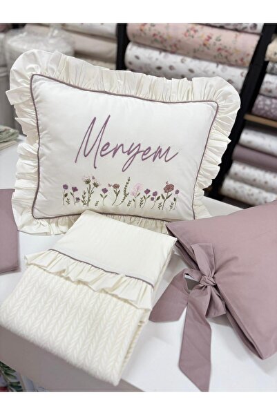 GAYE EV TEKSTİLİ %100 Pamuklu Oeko-tex Sertifikalı Nakışlı Bebek Pike Takımı