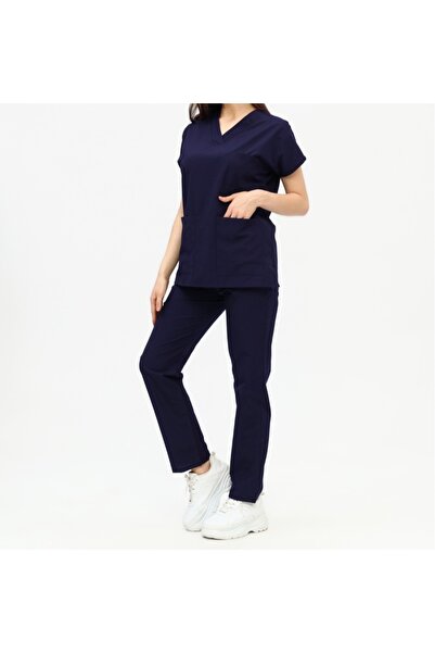 MARTEN Doctor Uniform Envelope Collar Scrubs Suit Bat Sleeve Nurse Clothing Cotton Fabric