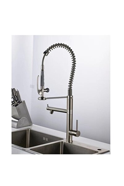 Trendy's Επαγγελματική βρύση Swan, σατινέ ανοξείδωτο ατσάλι