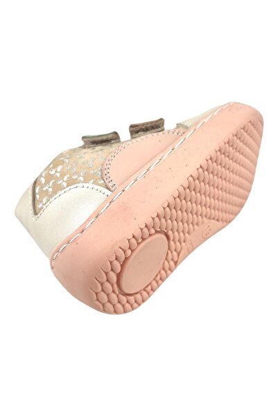 Nubebe Girl's Velcro Lightweight Leather Boots Cream