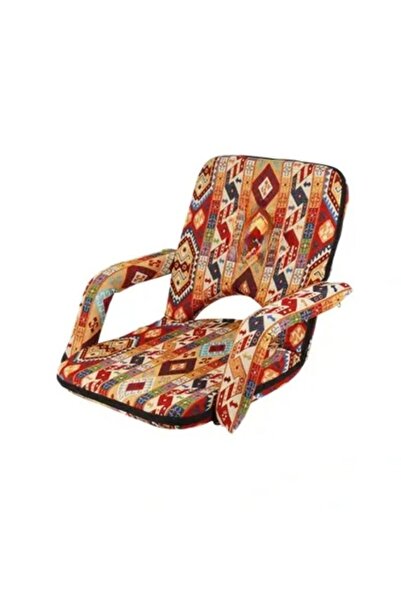 smart home كرسي أرضي فاخر قابل للطي مع مسند للذراعين - كرسي مريح من قماش المخ...