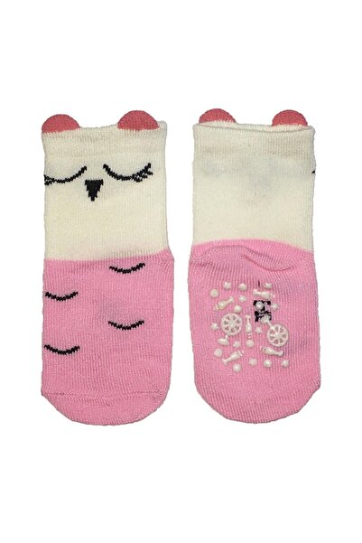 Inkastyl Pink non-slip socks with Puisor ears