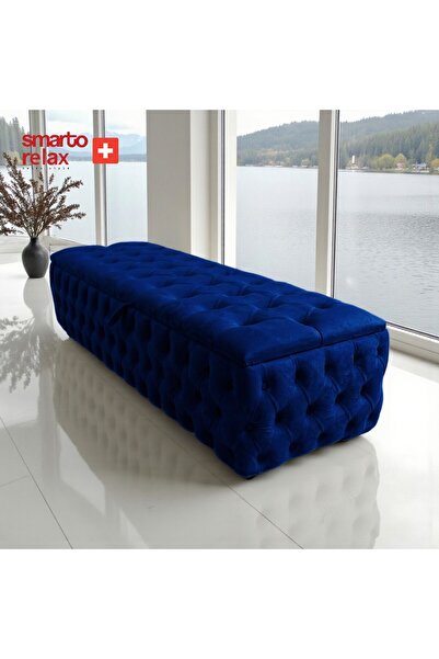 Smarto relax Saas-Fee Sandıklı Kapitoneli Puf – Babyface, 110x45x40 cm, Dekor...