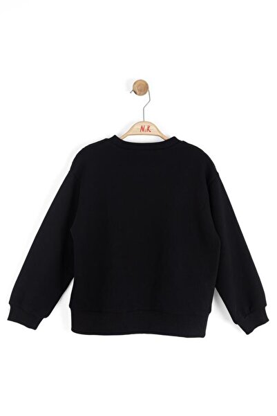 NK Girl's Sequin Sweatshirt 4-8 Years Old Black