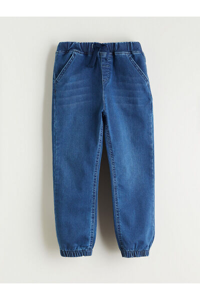 LC Waikiki Pantaloni de jogger pentru băiat cu talie elastică Indigo