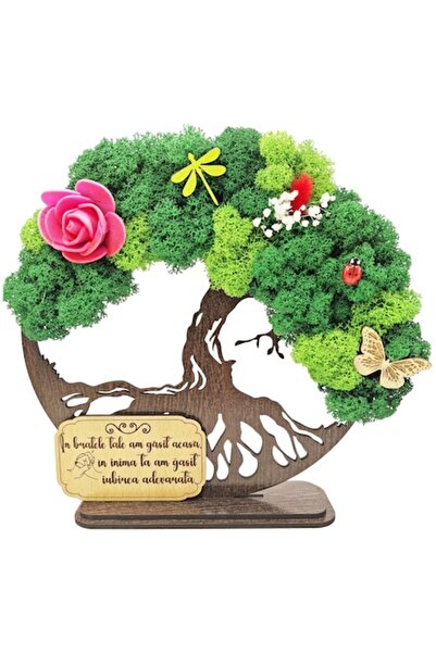 OEM Tablou decorativ decorativă - Arborele Vieții cu Mușchi Stabilizat