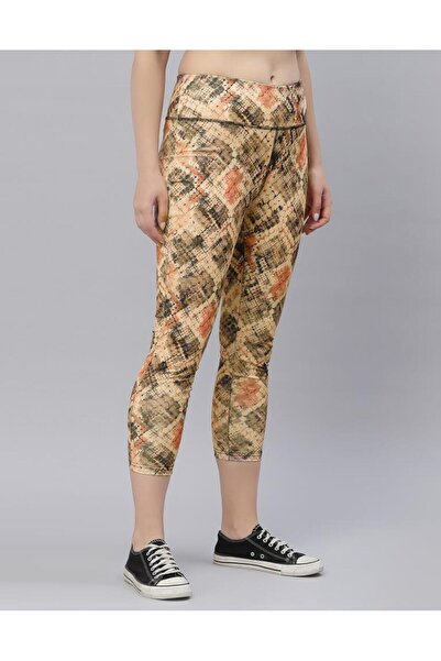 iza Beige Printed Track Pant
