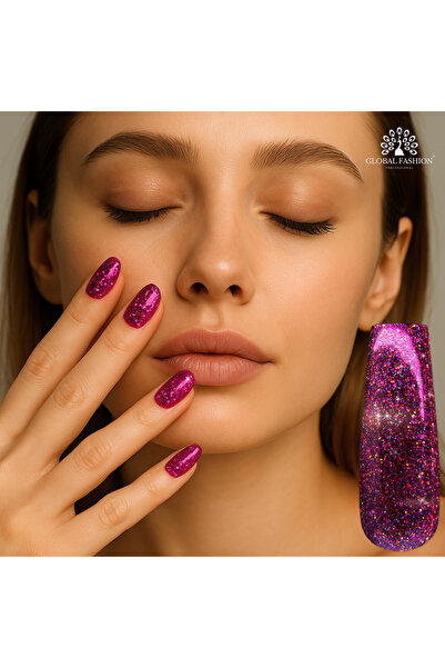 global fashion Peacock Glitter Gel Nail Polish 8ml – Long-Lasting UV/LED Soak Off Gel,Dazzling Glitter,Gloss Finish
