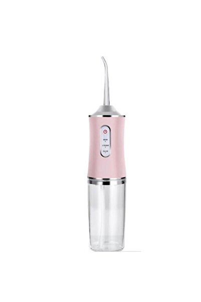 OEM Portable Oral Irrigator, 4 Heads, 3 Speed Levels, 360° Cleaning, 230ml Reservoir, Waterproof, Pink