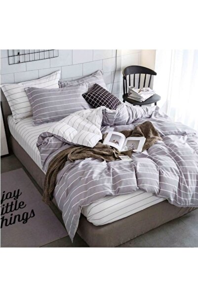 Casa de Vis Bed linen set, 1 person, 140 x 200 cm, with elastic, satin finish, 4 pieces