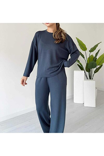 Patreon Long Sleeve Modal Fabric Crew Neck Lycra Comfortable Casual and Stylish Bottom - Top Set Tracksuit Set