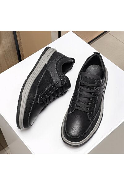 Modlet.ro Men's black lace-up sneakers MOD13986