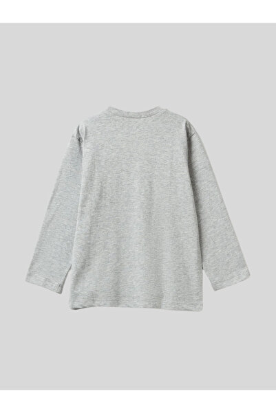 Benetton Boy's Printed Sweatshirt 1-6 Years Gray