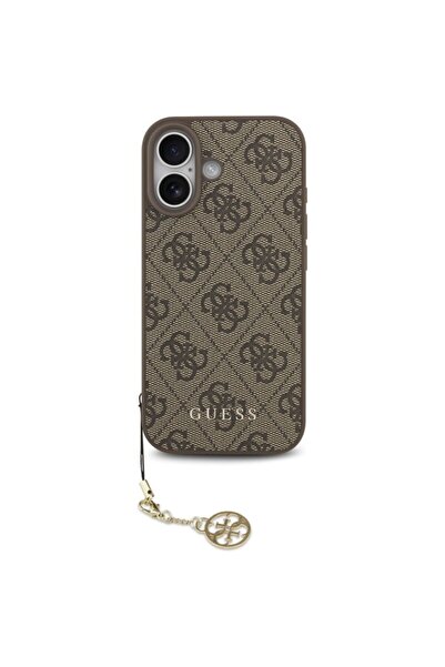 Guess Carcasă originală rigidă pentru iPhone 17 4G, suport MagSafe, maro