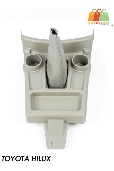 Toyota Hilux صينية صندوق وحدة التحكم المركزية 2015-2016 مع حاملات أكواب ومساحة تخزين من بلاستيك ABS باللون الرمادي