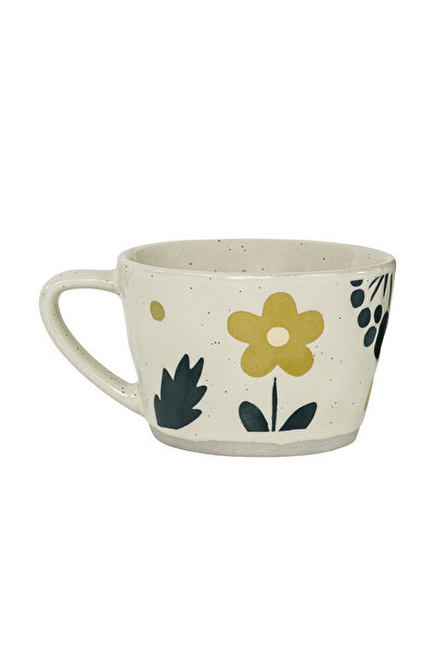 Benante Çiçek Desenli Seramik Kupa - 210 ML