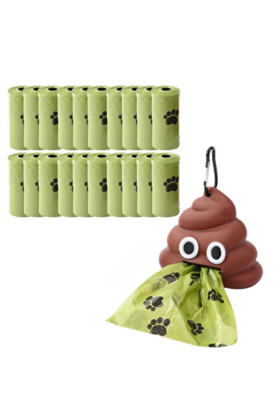 zola Dog waste bag dispenser, 20 bags included, carabiner, waterproof, rubber...