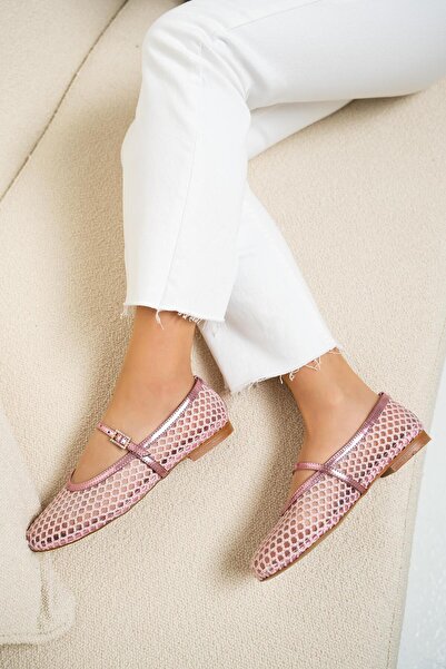 LAMİNTA Laura Şeker Pembe Fileli Kadın Babet