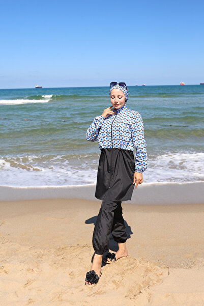 DLC Tekstil Monogram Buy Adjustable 3-Piece Hijab Swimsuit Set