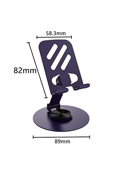 dalip Rotating Metal Foldable Phone & Tablet Stand, Dark Purple