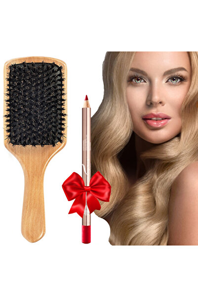 TotulPerfect Perie de păr cu peri de mistreț, descurcare eficientă și îngriji...