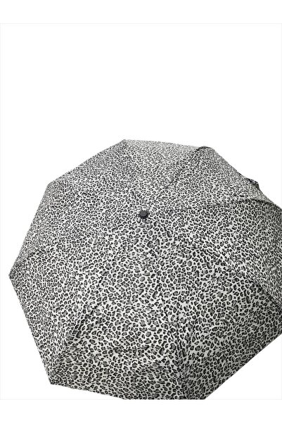 Marlux Leopar Desenli Otomatik Kdın Şemsiye Gri 710061