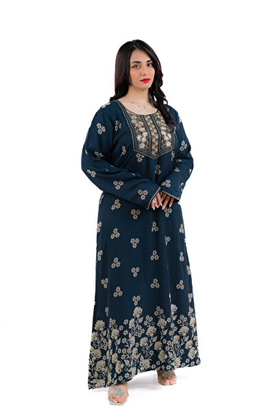 amaan Women Traditional Kashmiri Jalabiya Dress with Floral Embroidered Tabla, I Arabic dress