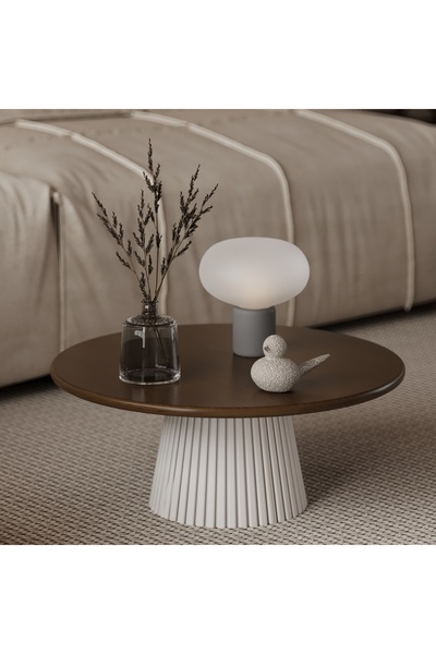 Nova Dizayn Mantar Sehpa Orta Sehpa Lake Boyalı Dekoratif Özel Tasarım