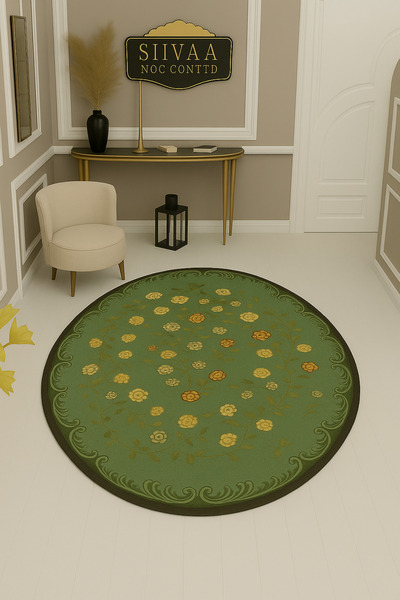 Rugs Modern Halı Διακοσμητικό χαλί MOSSO με σχέδιο λουλουδιών mosso756