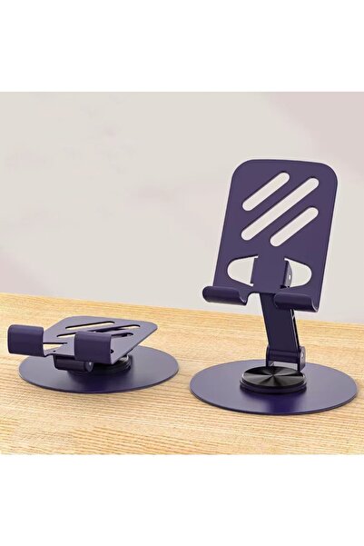 dalip Rotating Metal Foldable Phone & Tablet Stand, Dark Purple