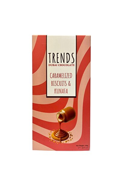 Trends Dubai Chocolate البسكويت المكرمل والكنافة - 190 جم