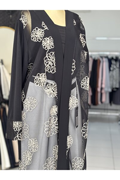 Butik Long-Sleeved Cardigan with Mesh Detailing on the Sides