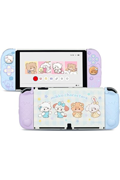 GeekShare حافظة حماية لجهاز Switch OLED، حافظة نحيفة متوافقة مع شاشة Switch O...