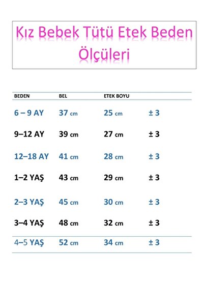 MadyaButik Kız Bebek Astarlı Önü Tokalı Beli Lastikli Tütü Etek