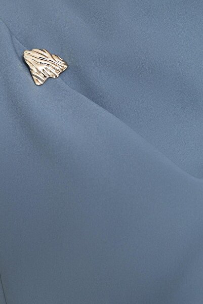 Setre Кварцова рокля с едно рамо, с детайли и дълъг крой