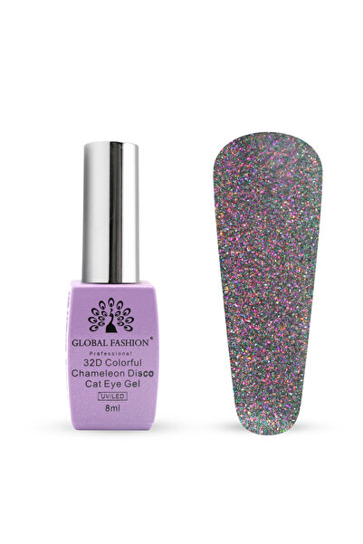 global fashion 32D Chameleon Cat Eye Gel Polish 8ml – Magnetic Galaxy Violet ...