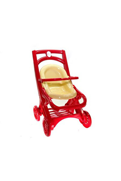 Evelise Καρότσι κούκλας Doloni, κόκκινο και κρεμ