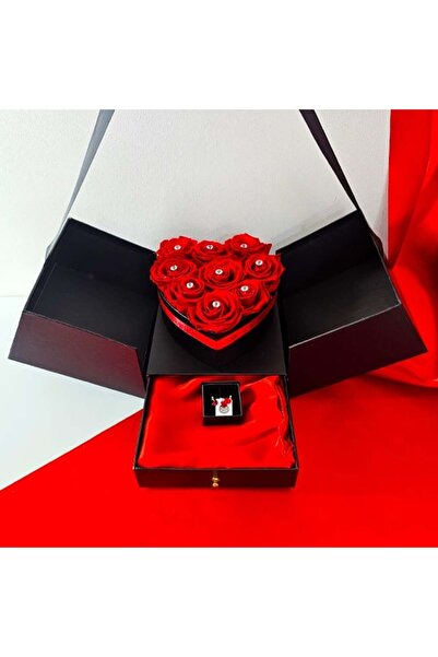 velve Pachet de Lux femei Special Valentine,Trandafiri Criogenati,esarfa mata...