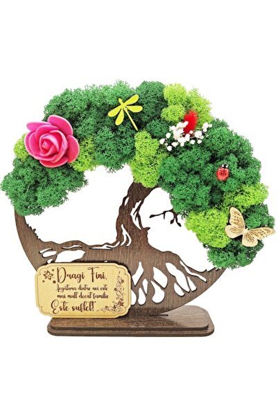 OEM Tablou decorativ-Copacul vieții cu mușchi stabilizat și accente decorativ...