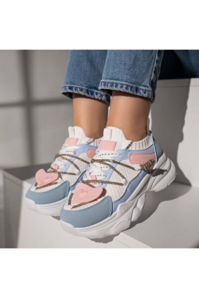Modlet.ro Pantofi sport pentru femei MOD11870, albi, albaștri și roz